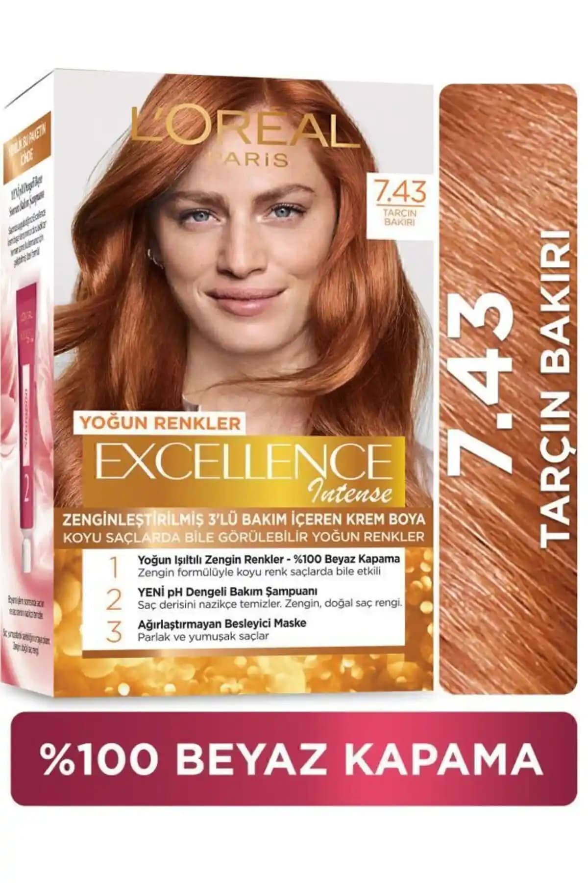 2025'te L'Oreal Paris Excellence Intense 7.43 Tarçın Bakır ile Saçlarınız Canlın