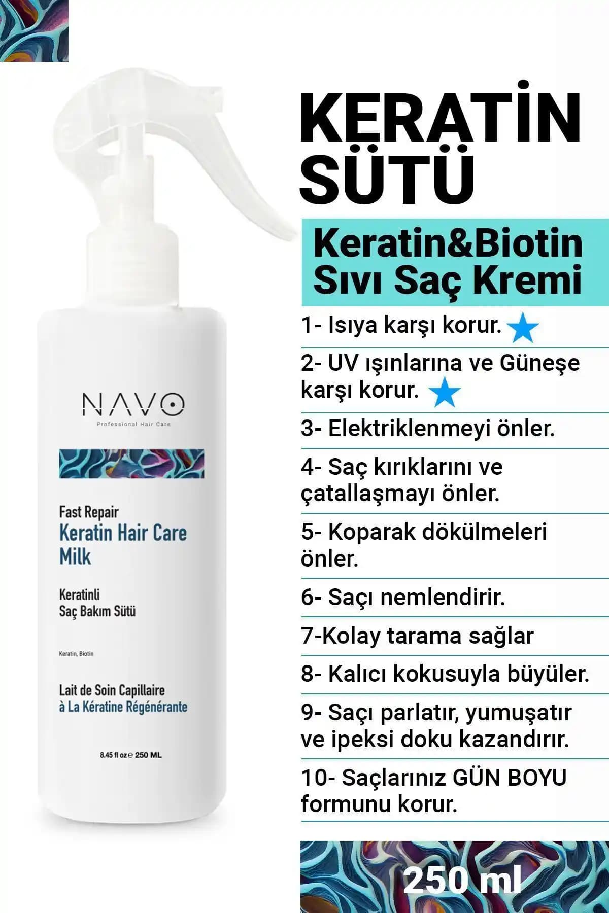 Navo Professional Hair Care Keratin Biotin Saç Bakım Sütü ile Saçlarınızı Güçlendirin
