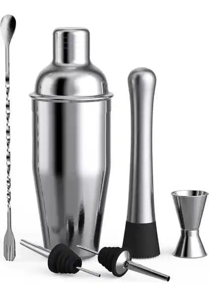 KKmoon 6 Adet Kokteyl Seti Profesyonel ve Ev Kullanımı İçin Uygun Çok Amaçlı Set