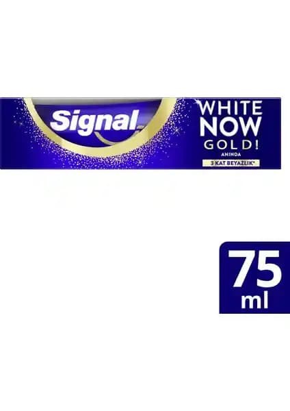 Signal White Now Gold 75 ML Beyazlatıcı Diş Macunu ile Anında ve Güvenli Temizlik